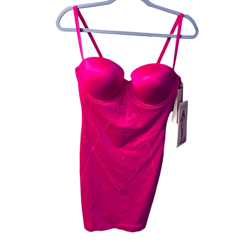 NWT Victoria's Secret Hot Pink Power Figure Cupped Shaping Slip Shapewear 36D